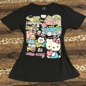 Hello Kitty Kawaii Black Short Sleeve Tee (Medium)